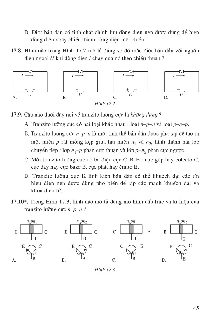 Bài 17: Dòng điện trong chất bán dẫn
